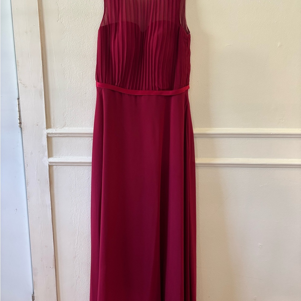 Azazie Burgundy Sleeveless Wedding Dress